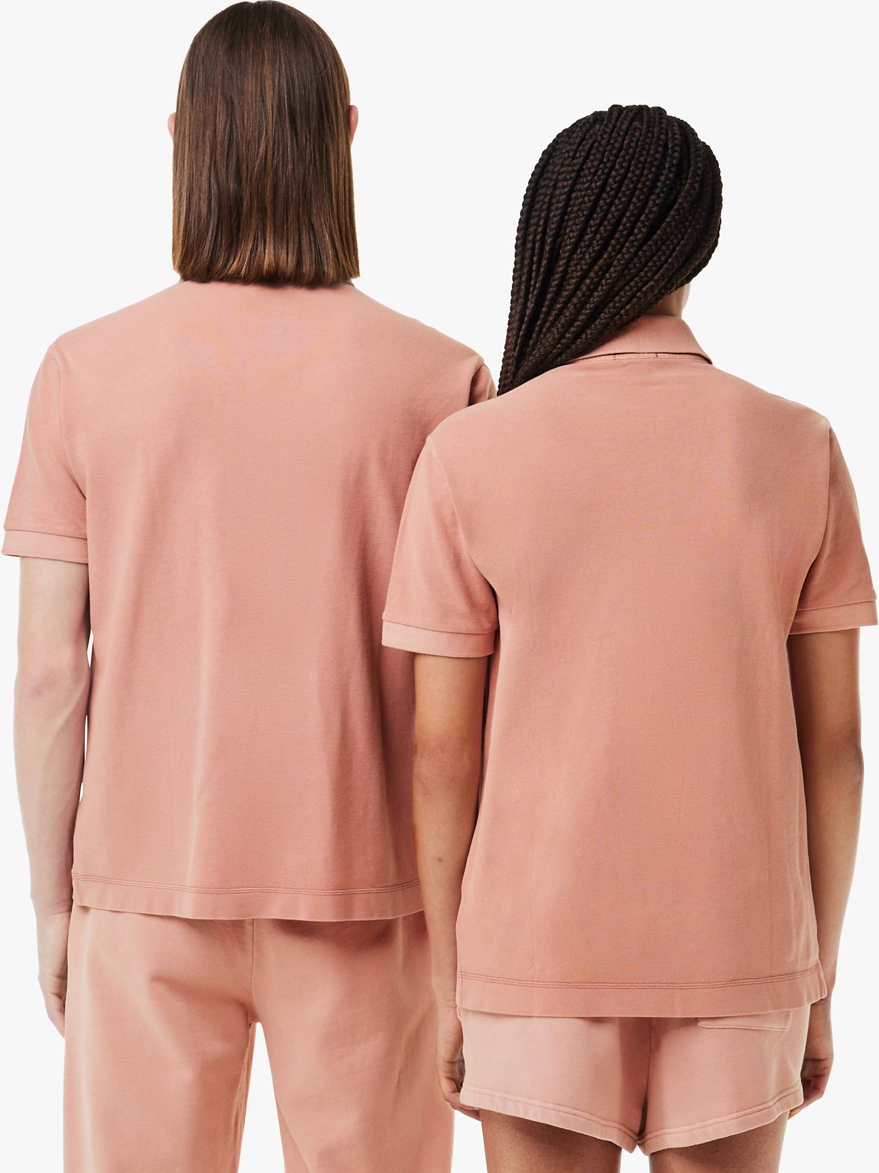 Buy Lacoste Classic Fit Cotton Piqué Short Sleeve Polo Shirt, Eco Pink Online at johnlewis.com