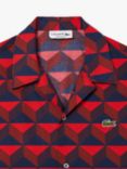 Lacoste Short Sleeve Robert George Print Shirt, Red/Multi