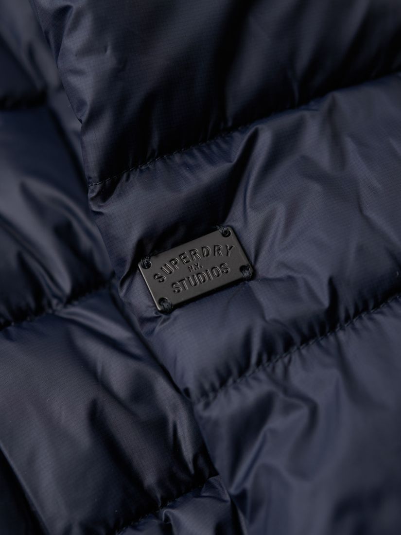 Superdry Lightweight Padded Jacket, Eclipse Navy at John Lewis & Partners