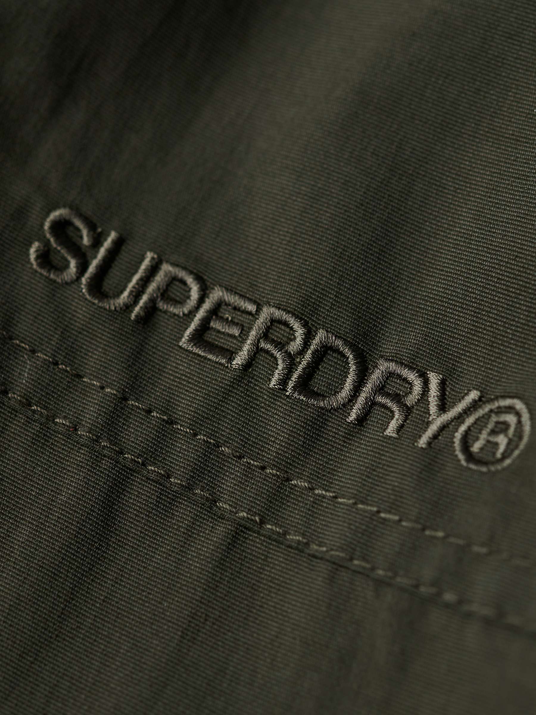 Buy Superdry Surplus Nylon Hooded Bomber Jacket, Olive Online at johnlewis.com