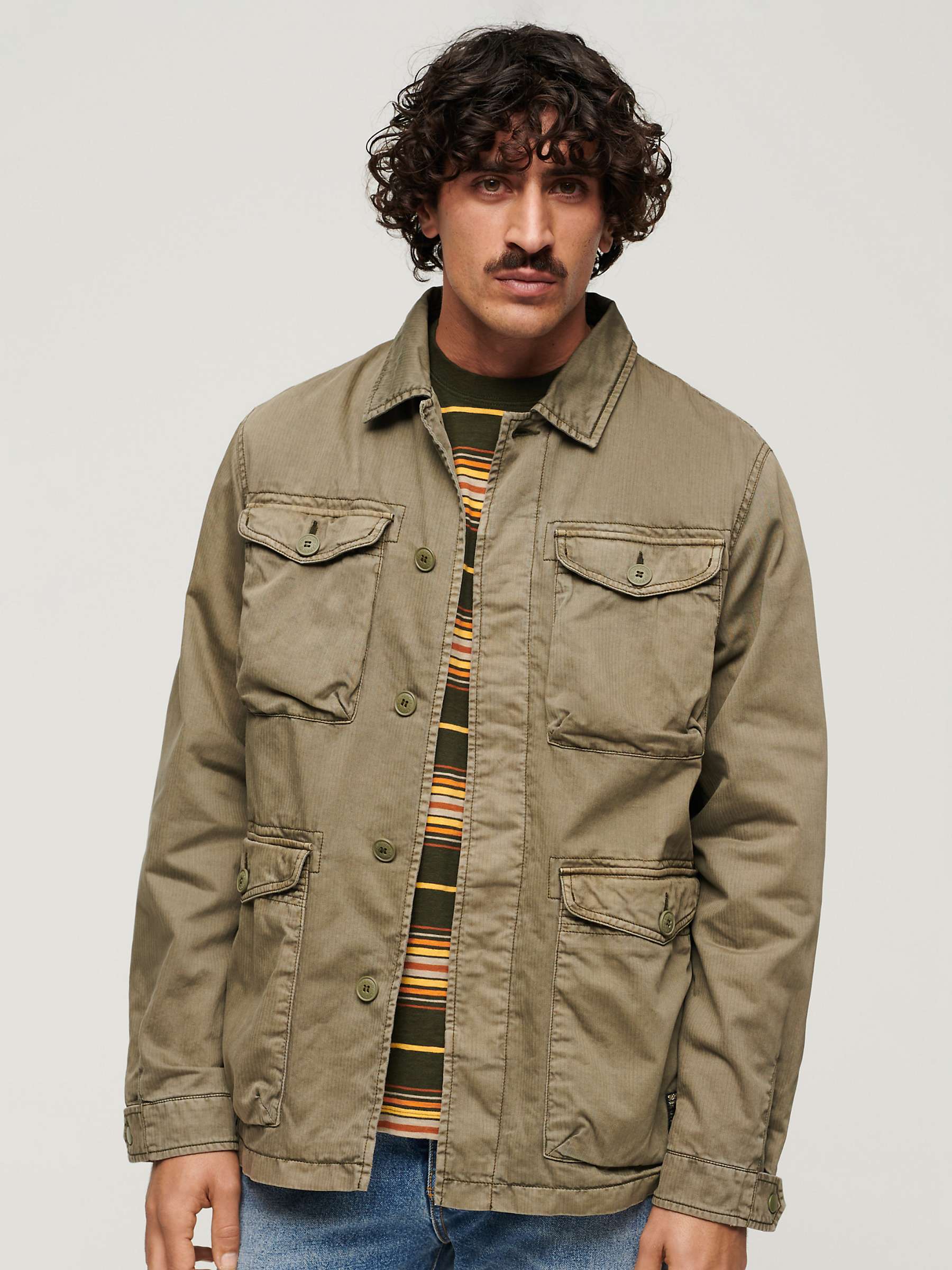 Buy Superdry Military M65 Lightweight Jacket, Dusty Olive Green Online at johnlewis.com