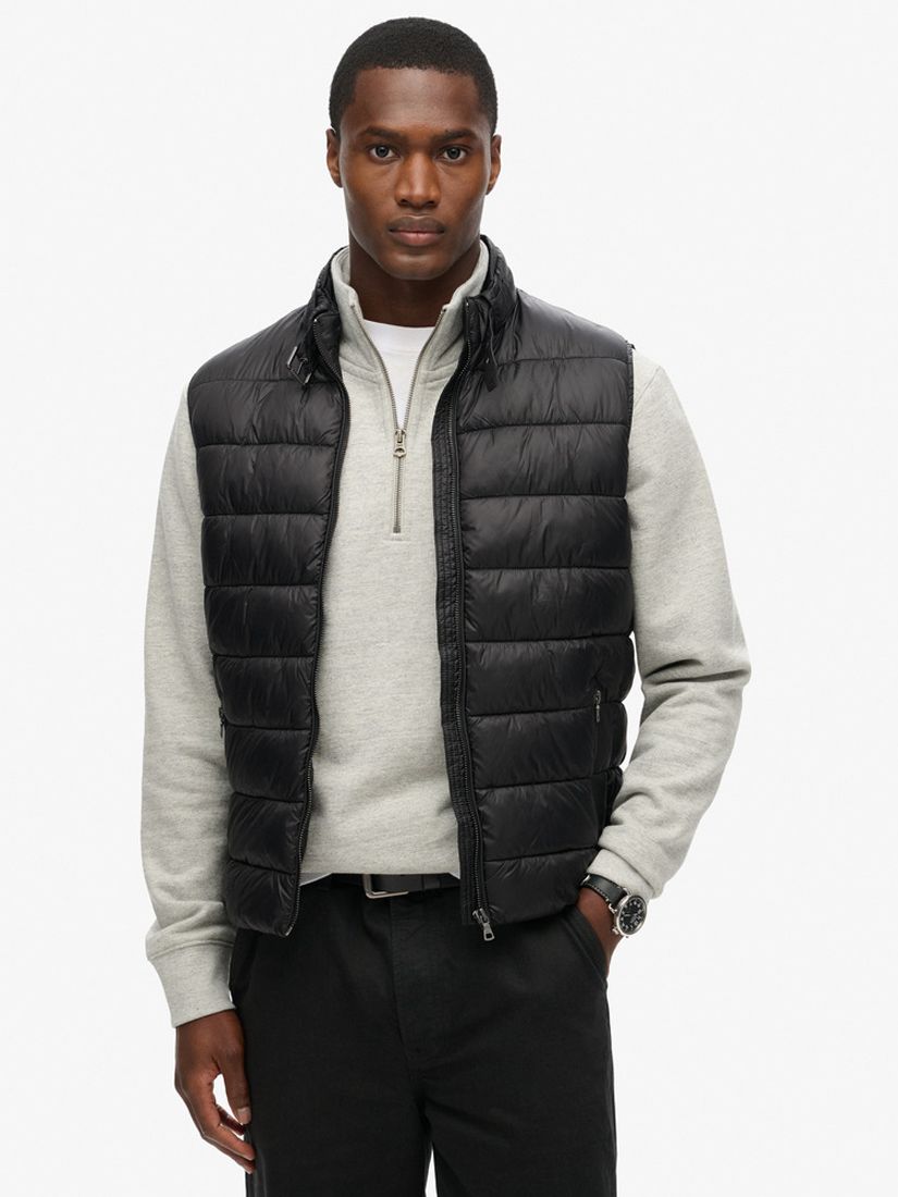 Superdry Lightweight Padded Gilet, Black