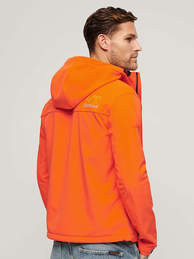 Buy Superdry Hooded Soft Shell Trekker Jacket, Orange Online at johnlewis.com