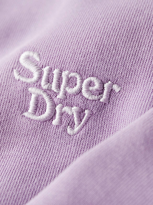 Superdry Vintage Washed Cotton Sweatshirt, Lavender Purple