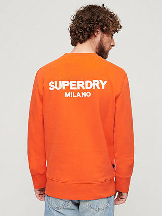 Superdry Loose Crew Jumper, Cherry Red
