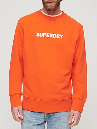 Superdry Loose Crew Jumper, Cherry Red