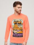Superdry Neon Travel Loose Sweatshirt, Sunblast Orange