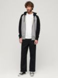 Superdry Essential Baseball Zip Hoodie, Grey/Black