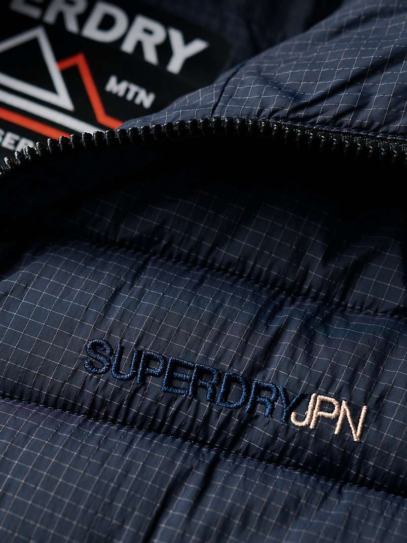 Buy Superdry Hooded Storm Hybrid Padded Jacket, Eclipse Navy Online at johnlewis.com