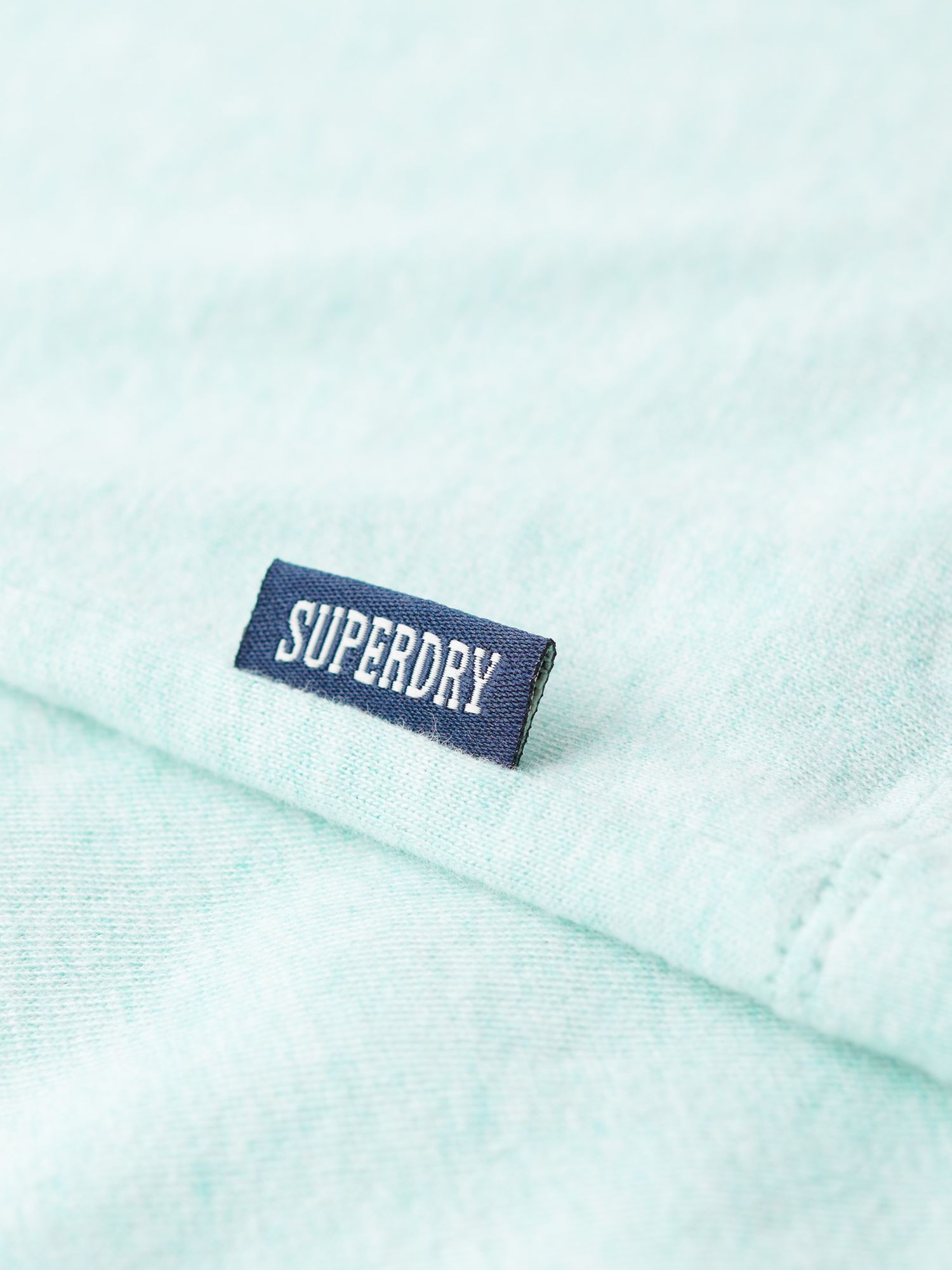 Superdry Essential Organic Cotton Logo T-Shirt, Mint Green Marl, L