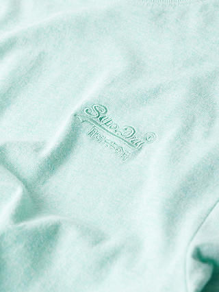 Superdry Essential Organic Cotton Logo T-Shirt, Mint Green Marl