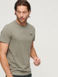 Superdry Organic Cotton Essential Logo T-Shirt, Ash Olive Marl