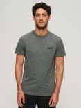 Superdry Organic Cotton Essential Logo T-Shirt, Asphalt Grey Grit