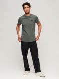 Superdry Organic Cotton Essential Logo T-Shirt, Asphalt Grey Grit