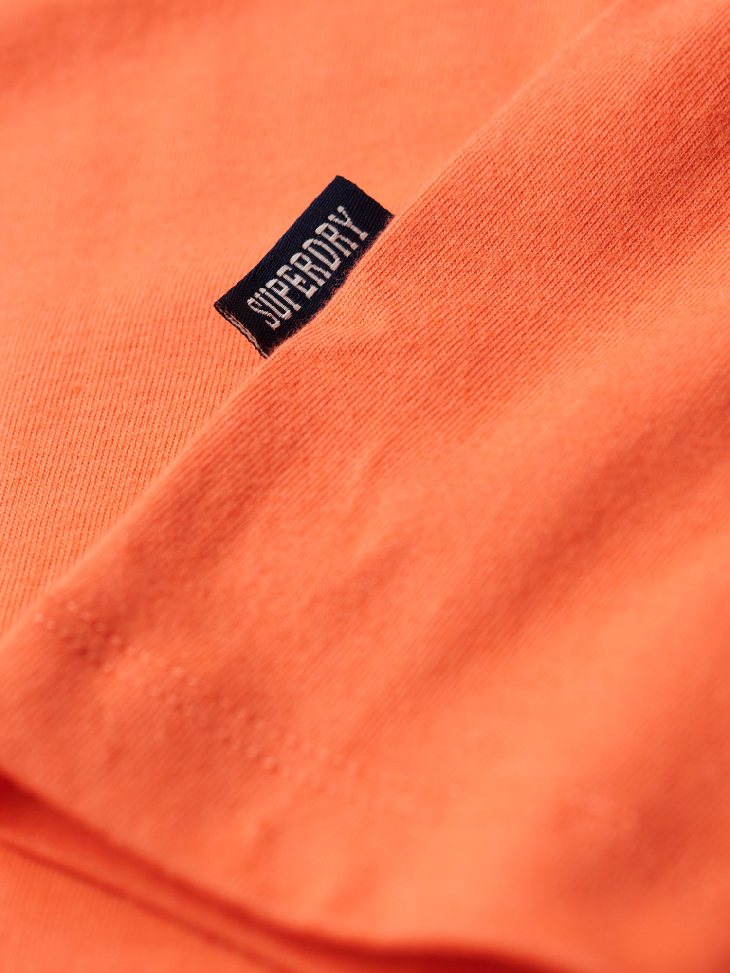 Superdry Organic Cotton Essential Logo T-Shirt, Sunburst Coral, XXL