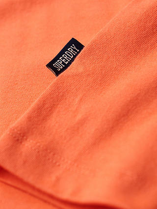 Superdry Organic Cotton Essential Logo T-Shirt, Sunburst Coral