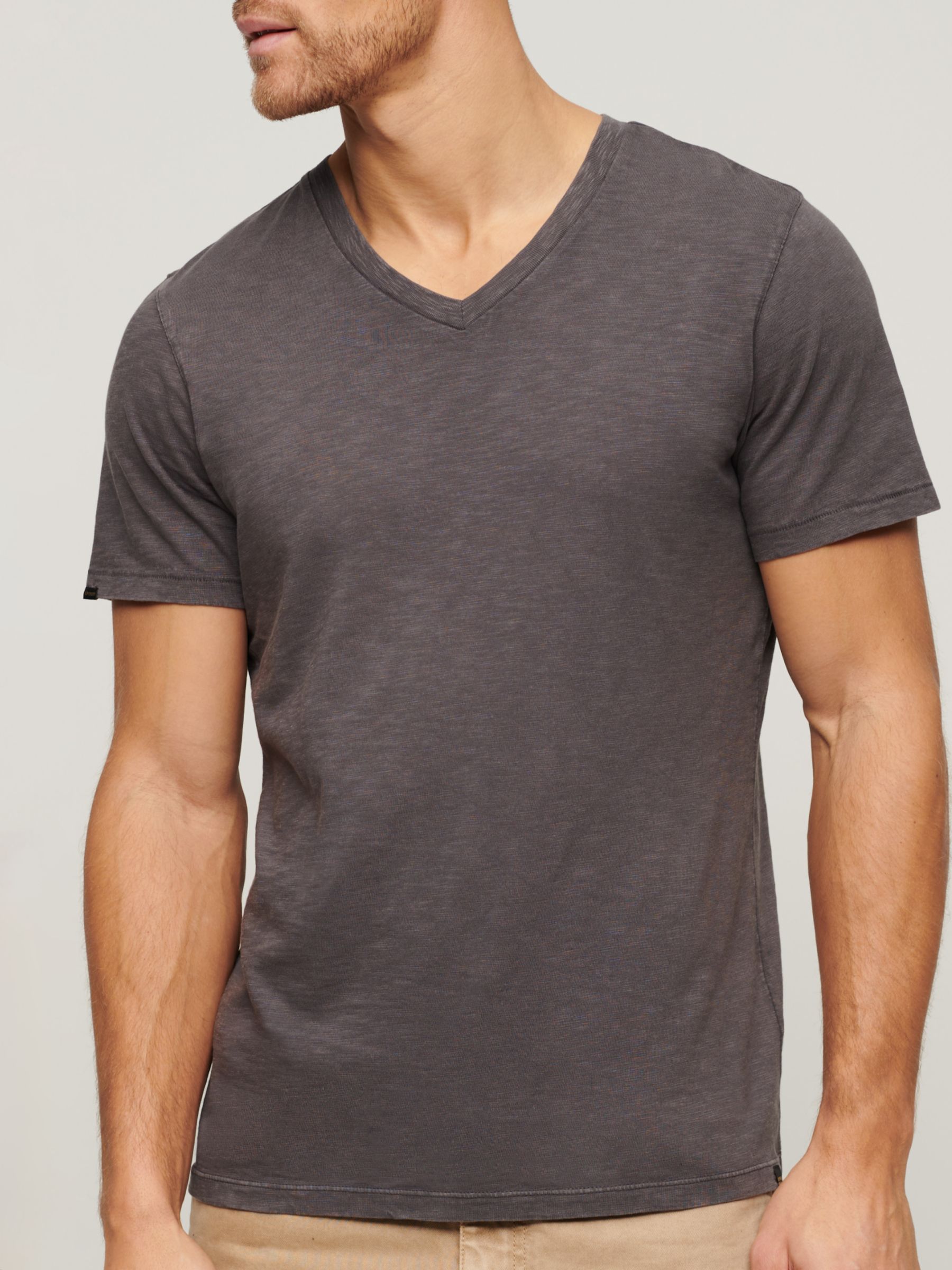 Buy Superdry V-Neck Slub Short Sleeve T-Shirt Online at johnlewis.com