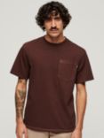 Superdry Contrast Stitch T-Shirt, Washed Brown
