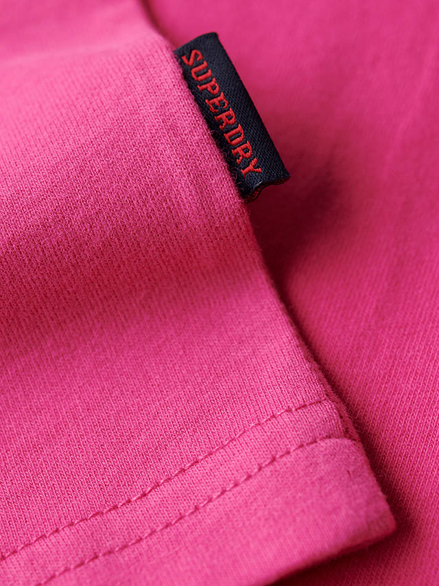 Superdry Organic Cotton Essential Logo T-Shirt, Echo Pink