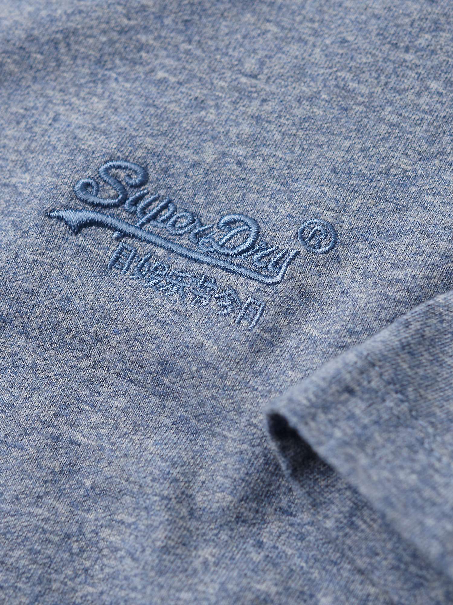 Buy Superdry Essential Cotton T-Shirt, Blue Marl Online at johnlewis.com