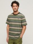 Superdry Relaxed T-Shirt, Green Stripe