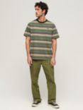 Superdry Relaxed T-Shirt, Green Stripe