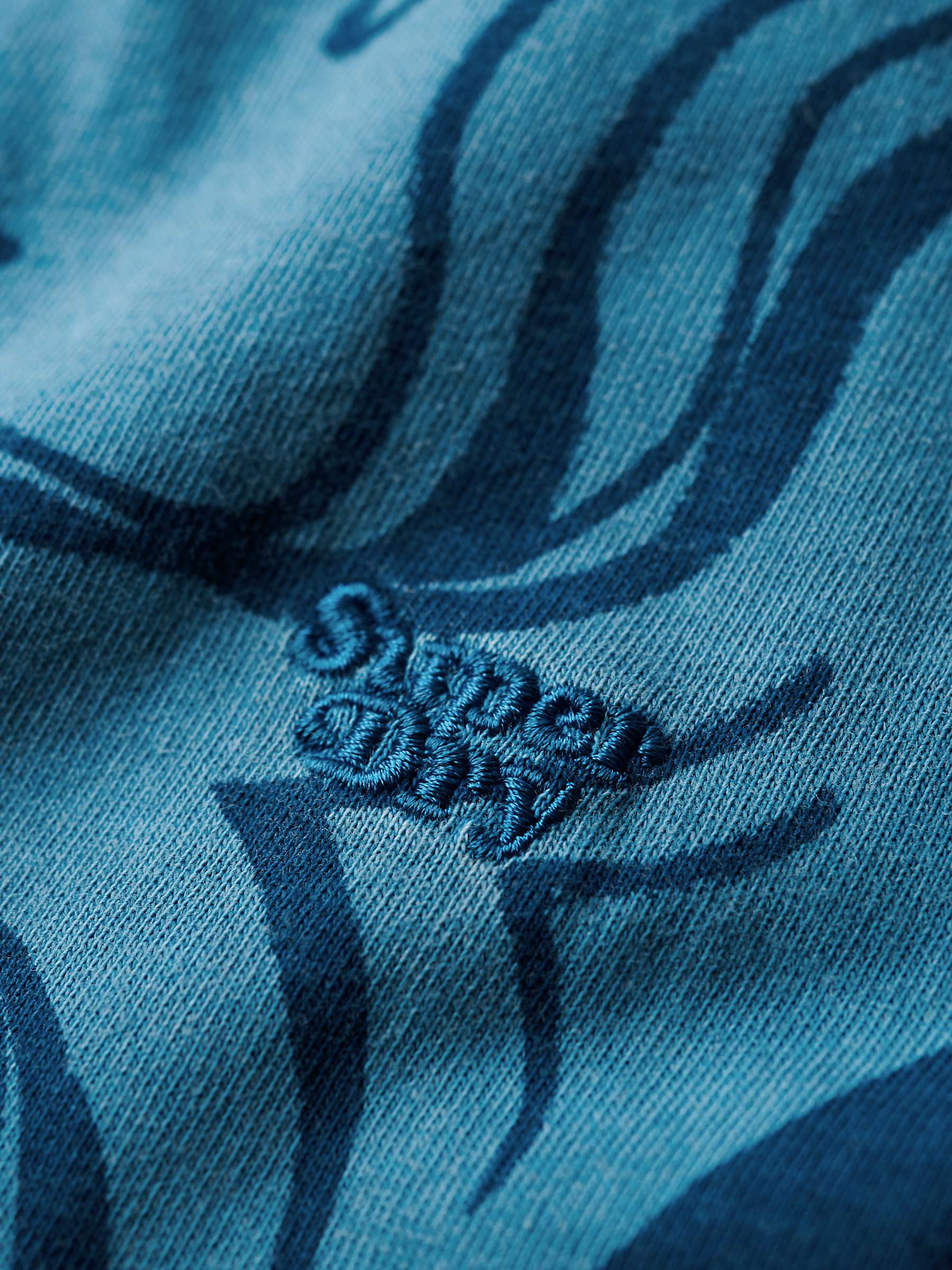 Buy Superdry Vintage Overdyed Printed T-Shirt, Quayside Blue Online at johnlewis.com