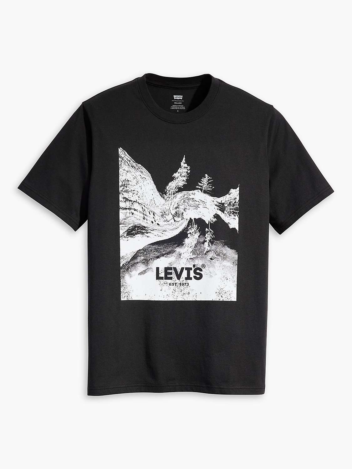Buy Levi's Short Sleeve Relaxed Graphic T-Shirt, Warped Scenic Caviar Online at johnlewis.com
