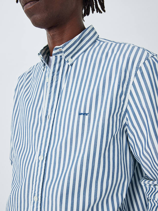 Levi's Authentic Striped Cotton Shirt, Blue/White