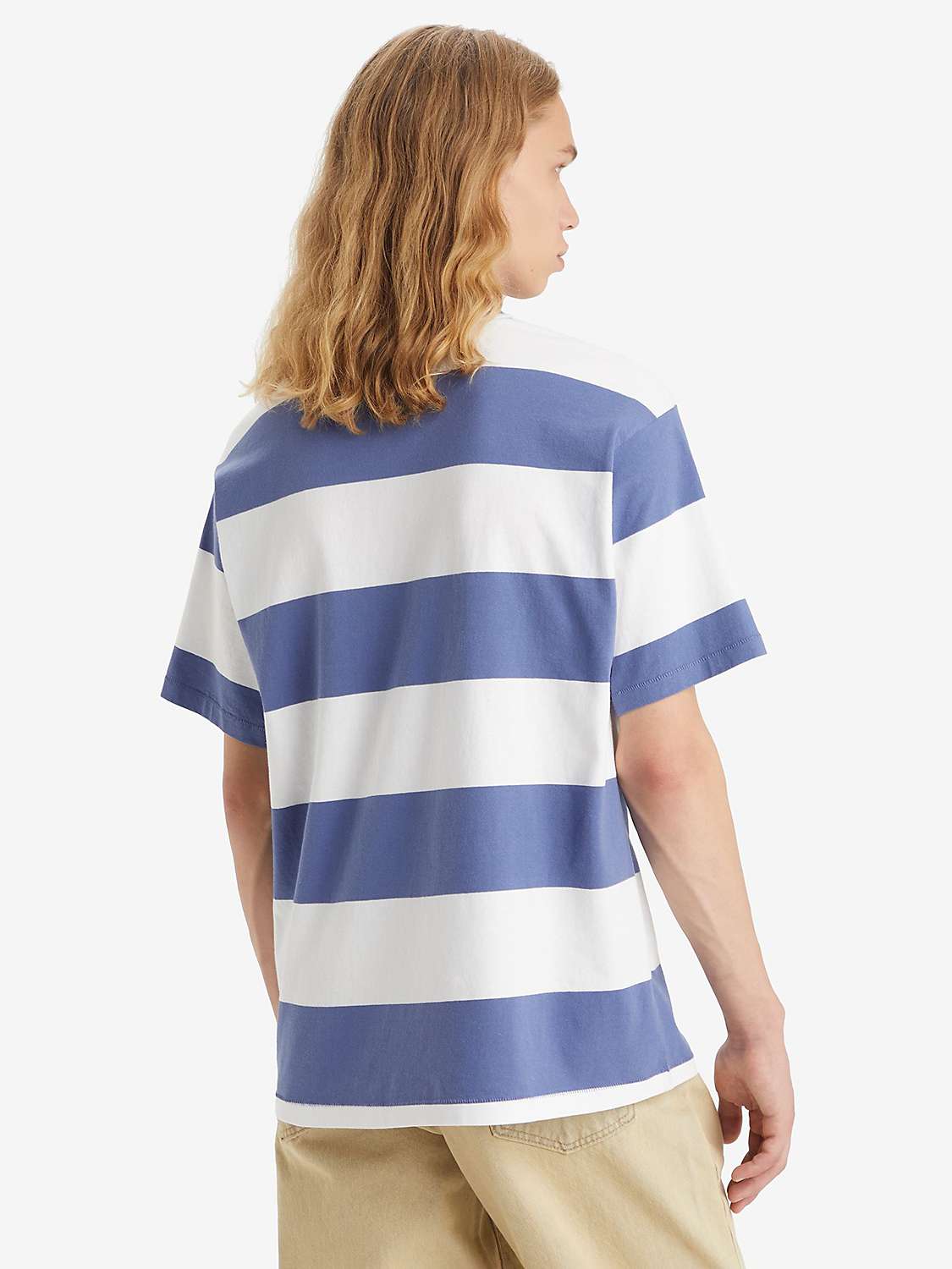 Buy Levi's Red Tab Vintage Stripe T-Shirt, Blue/White Online at johnlewis.com