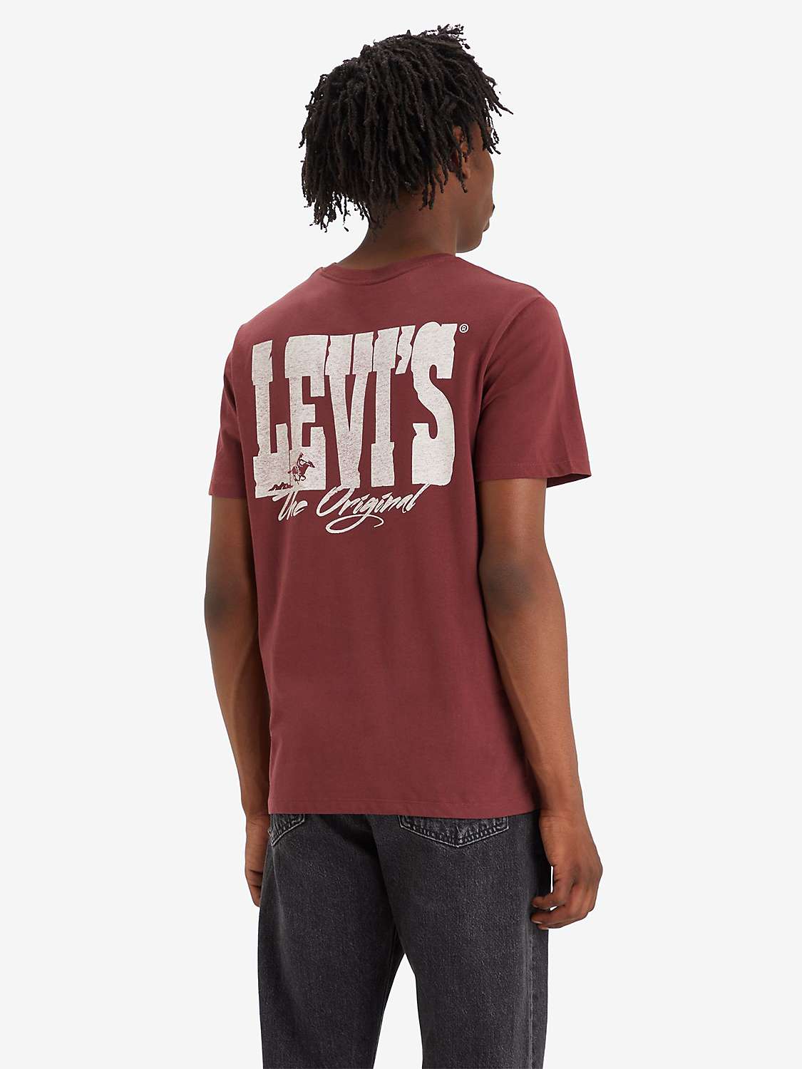 Buy Levi's Graphic Crew Neck T-Shirt, Red Online at johnlewis.com
