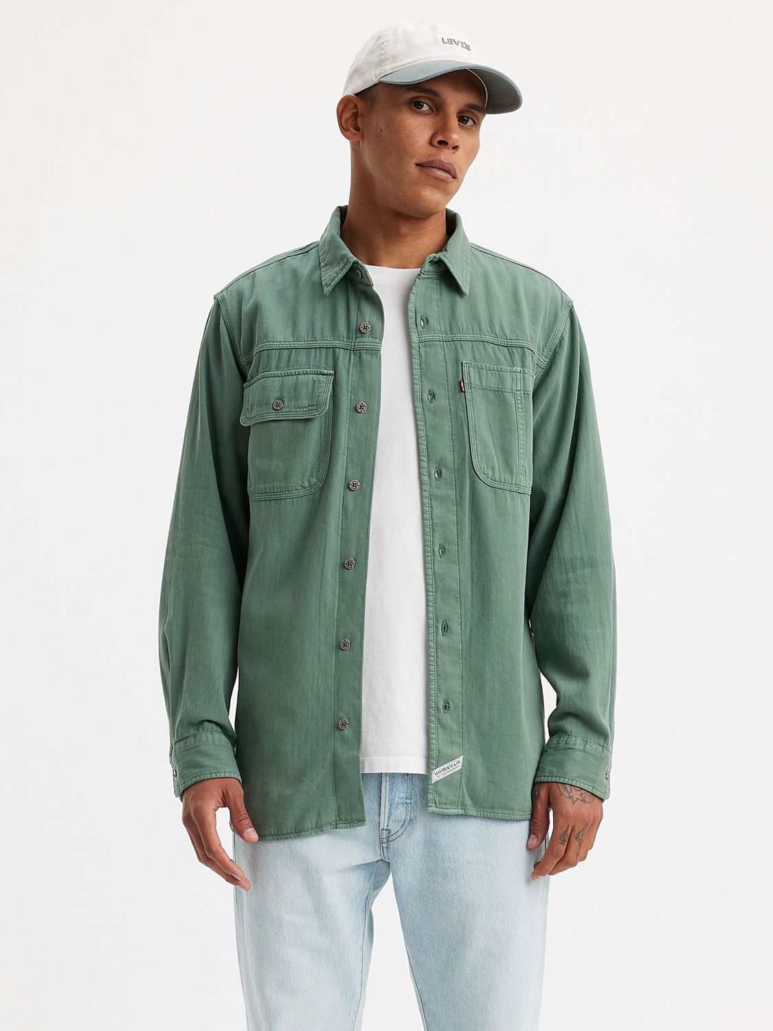 Levi's Long Sleeve Auburn Worker Shirt, Green, S