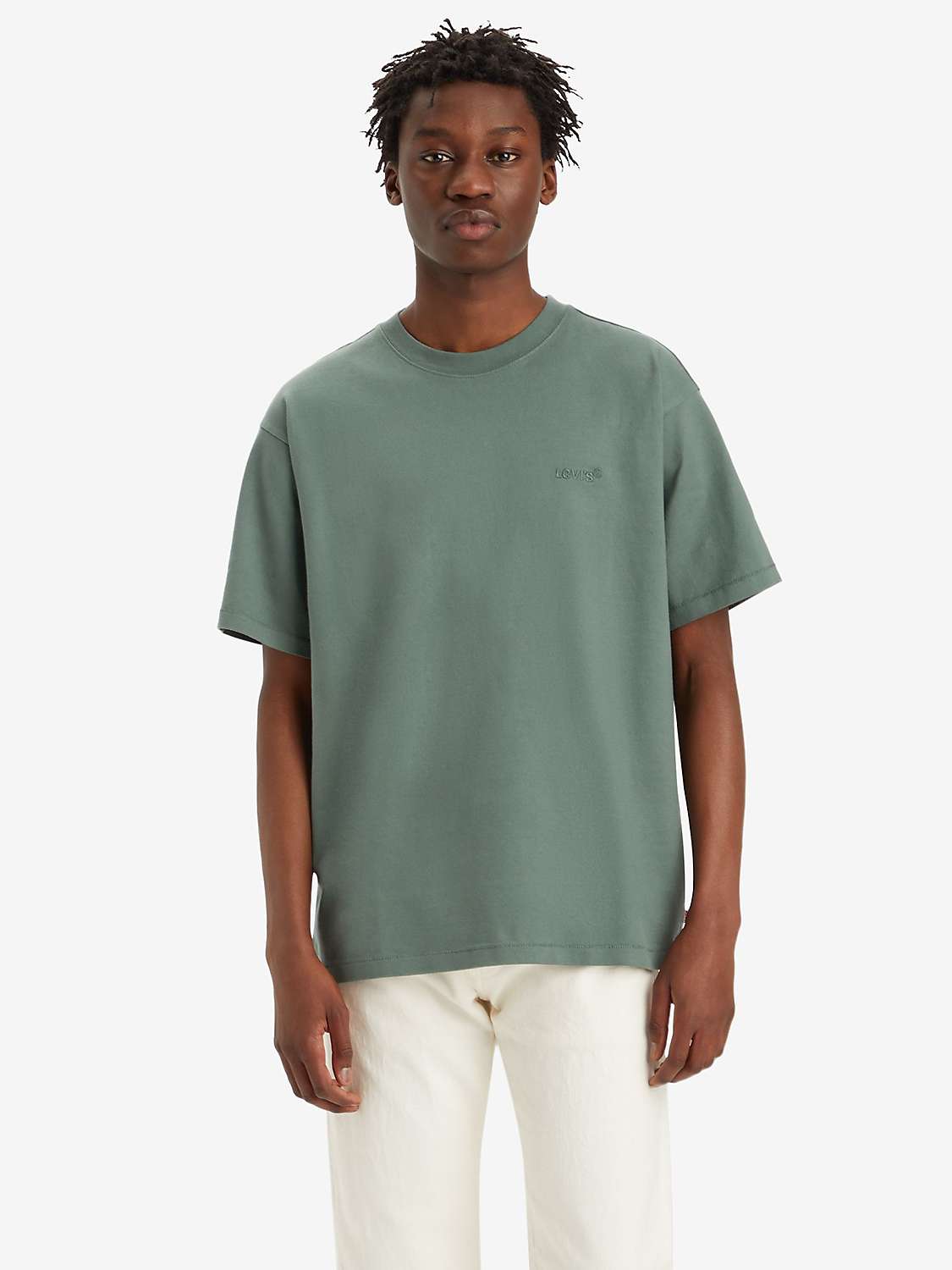 Buy Levi's Red Tab Vintage Plain T-Shirt, Dark Forest Online at johnlewis.com