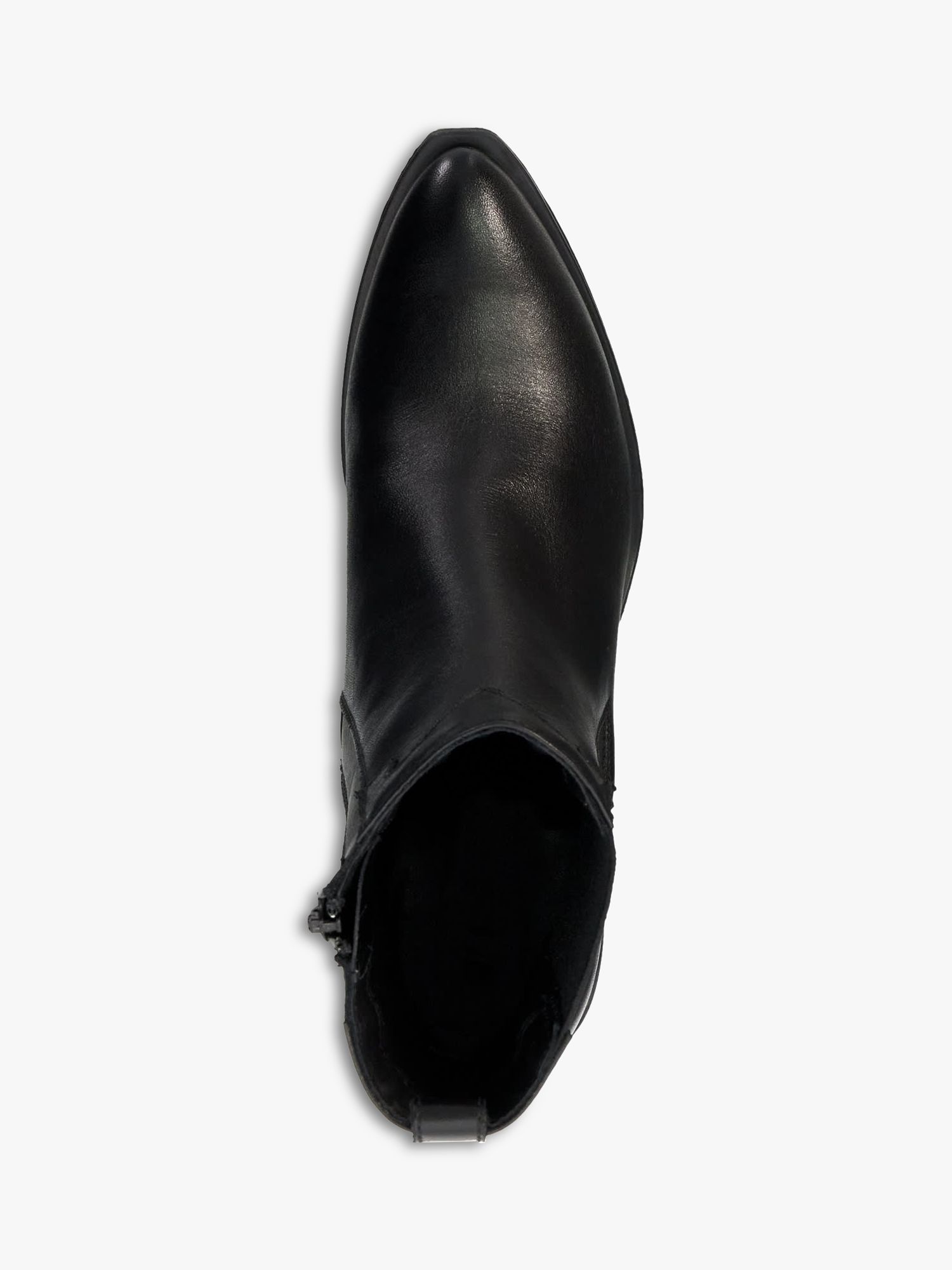 Dune Patoka Leather Western Boots, Black, EU40