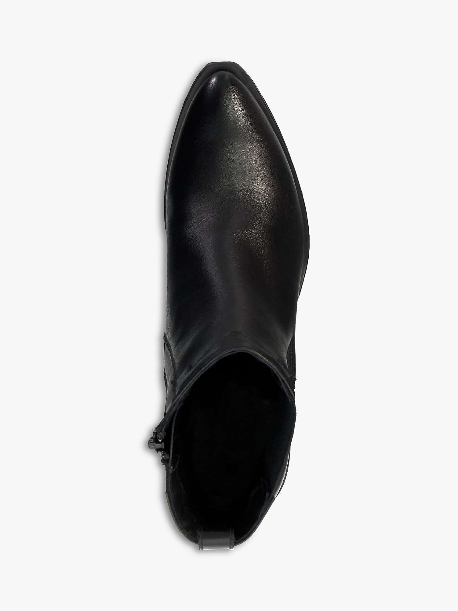 Buy Dune Patoka Leather Western Boots, Black Online at johnlewis.com