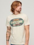 Superdry Workwear Gasoline Logo T-Shirt, Rice White