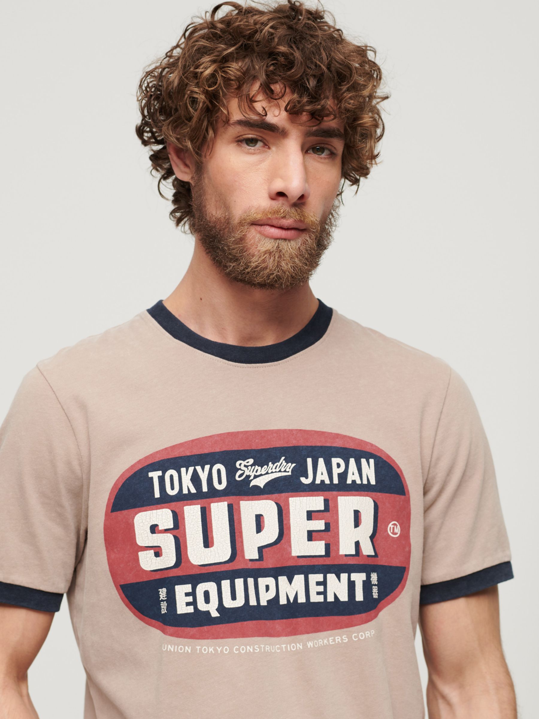 Buy Superdry Ringer Workwear Graphic T-Shirt Online at johnlewis.com