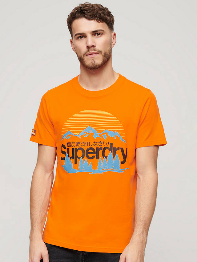 Superdry Great Outdoors Logo T-Shirt, Sunblast Orange