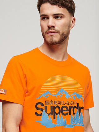 Superdry Great Outdoors Logo T-Shirt, Sunblast Orange
