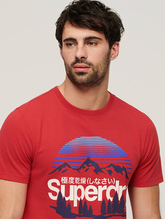 Superdry Great Outdoors Logo T-Shirt, Ferra Red Marl