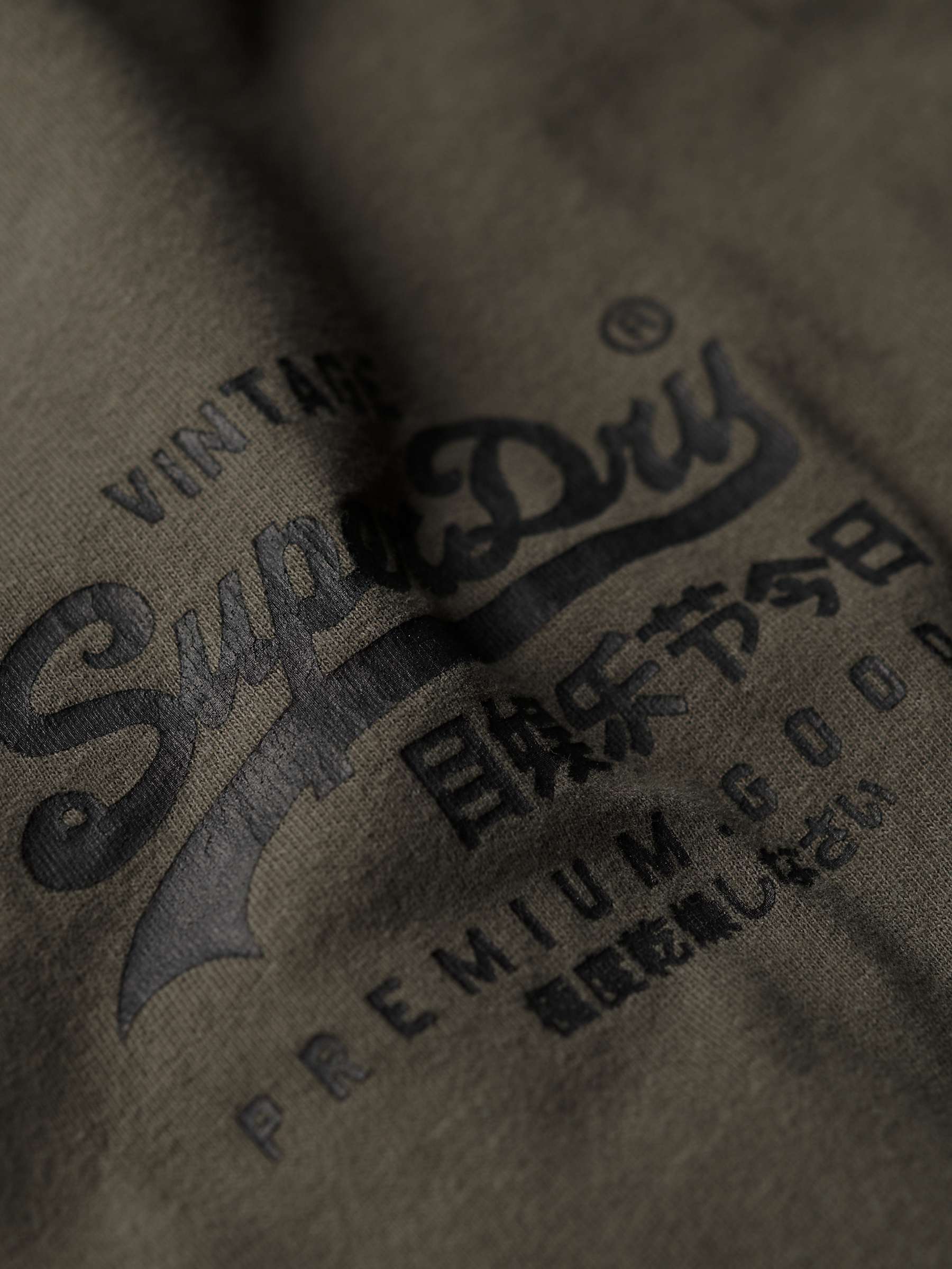 Buy Superdry Tokyo Graphic Print Cotton T-Shirt, Dark Khaki Online at johnlewis.com