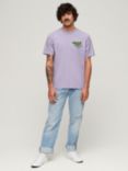 Superdry Neon Travel Loose T-Shirt, Light Lavender