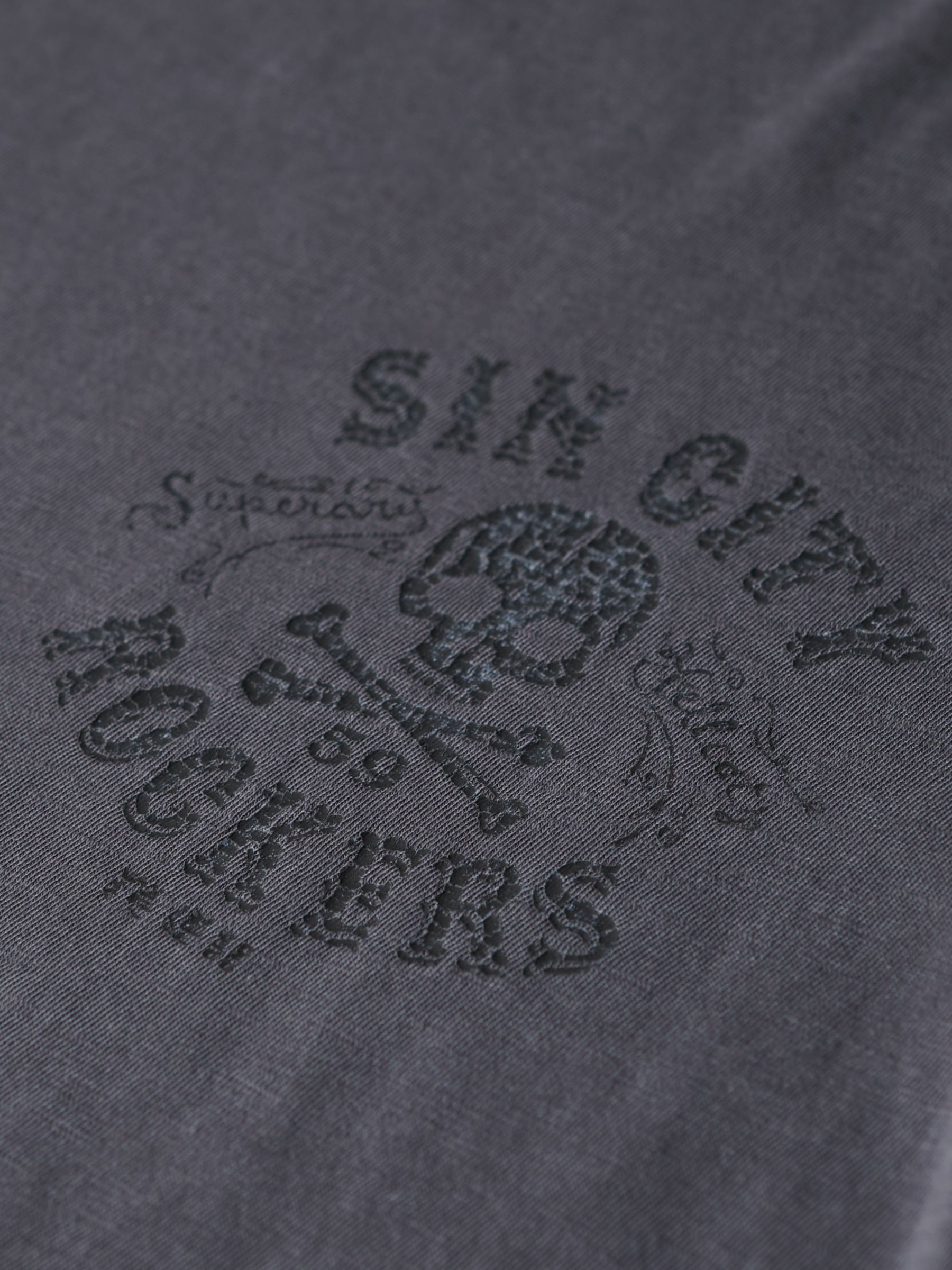 Buy Superdry Retro Rocker Graphic Logo T-Shirt, Charcoal Grey Online at johnlewis.com