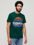 Superdry Great Outdoors Logo T-Shirt, Dark Pine Green