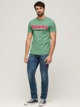 Superdry Core Logo Washed T-Shirt, Bright Green Grit