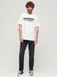 Superdry Luxury Sport Loose Fit T-Shirt, Brilliant White