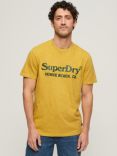 Superdry Venue Classic Logo T-Shirt, Oil Yellow Slub