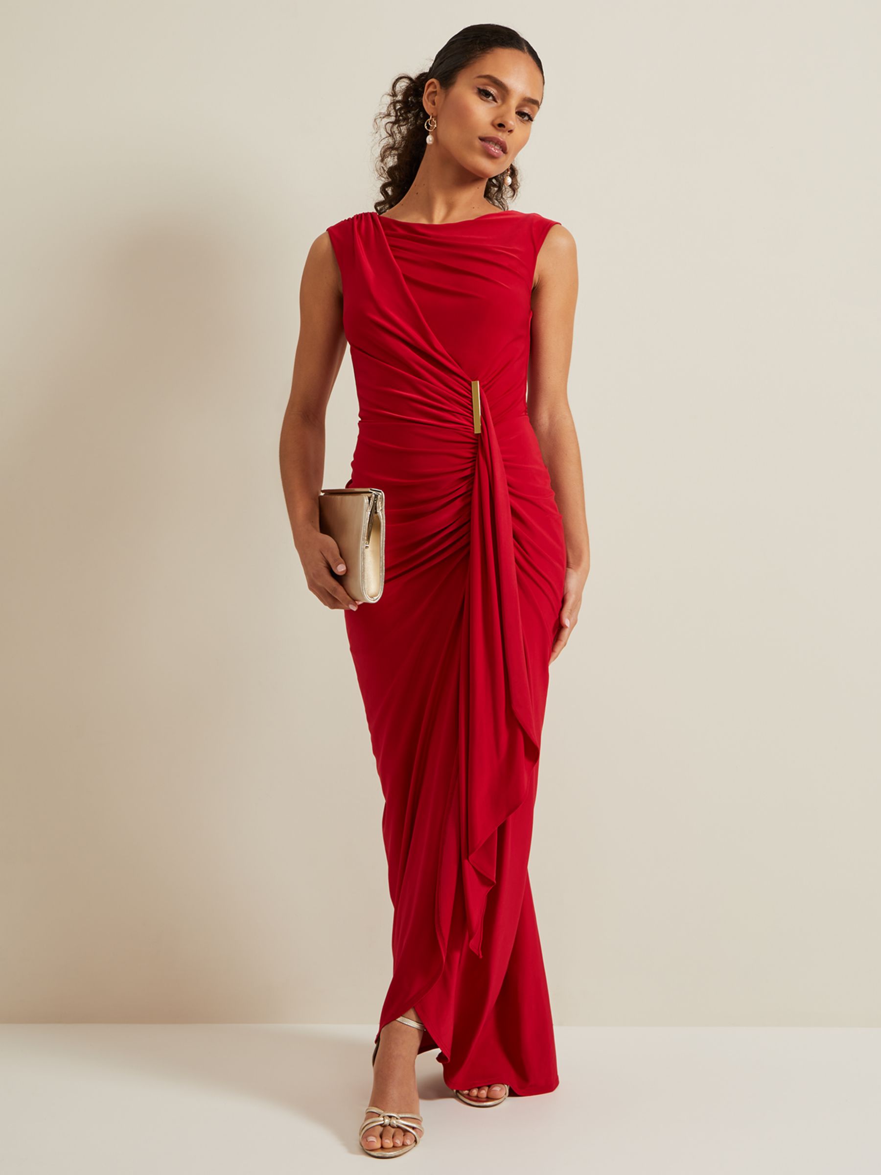 Buy Phase Eight Petite Donna Maxi Dress, Red Online at johnlewis.com