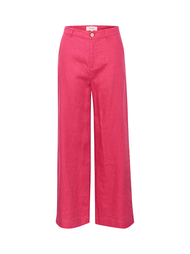 Part Two Ninnes Wide Leg Linen Trousers, Claret Red