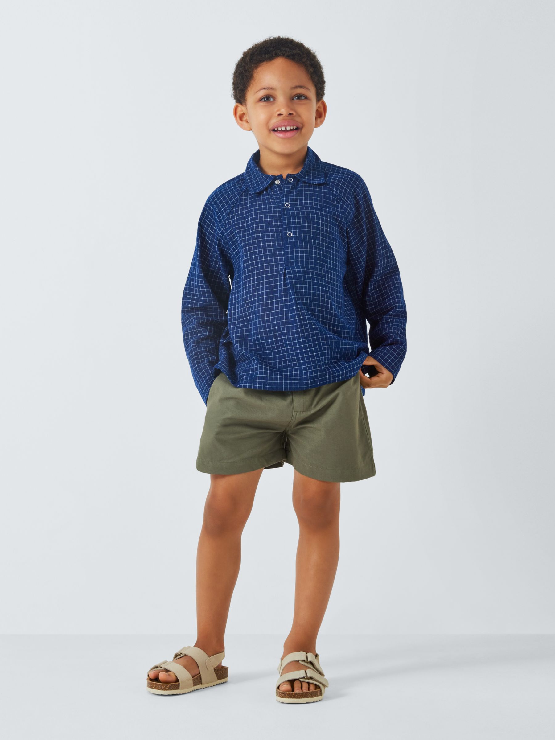 Buy Caramel Kids' Apium Shorts, Khaki Online at johnlewis.com